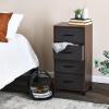 Household Essentials 8014-1 Wooden 4 Drawer Dresser | Storage Night Stand | Mahoganey,Walnut(Walnut2)