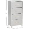 Household Essentials 8014-1 Wooden 4 Drawer Dresser | Storage Night Stand | Mahoganey,Walnut(White)