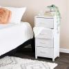 Household Essentials 8014-1 Wooden 4 Drawer Dresser | Storage Night Stand | Mahoganey,Walnut(White)
