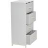 Household Essentials 8014-1 Wooden 4 Drawer Dresser | Storage Night Stand | Mahoganey,Walnut(White)