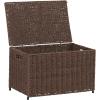 Household Essentials Paper Rope Woven Sturge Chest, Large, Arctic White(Dark Brown)