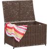 Household Essentials Paper Rope Woven Sturge Chest, Large, Arctic White(Dark Brown)