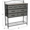 Household Essentials Victoria Dresser Tower Storage Organizer with 8 Drawers White Metal Frame and Scandinavian White Top(Ashwood)