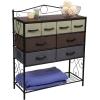 Household Essentials Victoria Dresser Tower Storage Organizer with 8 Drawers White Metal Frame and Scandinavian White Top(Multi Color)