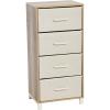 Household Essentials 8014-1 Wooden 4 Drawer Dresser | Storage Night Stand | Mahoganey,Walnut(Coastal Oak)