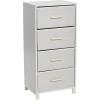 Household Essentials 8014-1 Wooden 4 Drawer Dresser | Storage Night Stand | Mahoganey,Walnut(White)