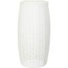 Household Essentials Handwoven Resin Barrel Side Table Storage Container, Black 18” H x 20” Dia.(White)