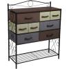 Household Essentials Victoria Dresser Tower Storage Organizer with 8 Drawers White Metal Frame and Scandinavian White Top(Multi Color)