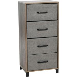 Household Essentials 8014-1 Wooden 4 Drawer Dresser | Storage Night Stand | Mahoganey,Walnut(Ashwood)