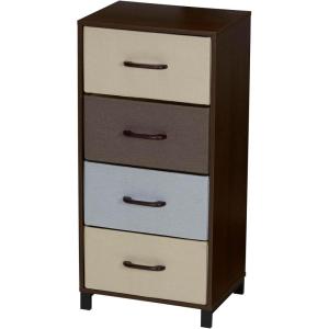 Household Essentials 8014-1 Wooden 4 Drawer Dresser | Storage Night Stand | Mahoganey,Walnut(Walnut)