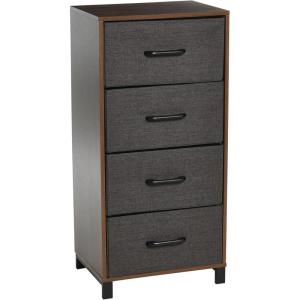 Household Essentials 8014-1 Wooden 4 Drawer Dresser | Storage Night Stand | Mahoganey,Walnut(Walnut2)