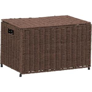 Household Essentials Paper Rope Woven Sturge Chest, Large, Arctic White(Dark Brown)