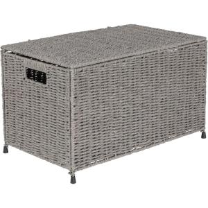 Household Essentials Paper Rope Woven Sturge Chest, Large, Arctic White(Grey)