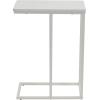 Household Essentials Jamestown C-Shaped for Accessiblity Side End Table Scandinavian White and White Metal(Scandinavian White)
