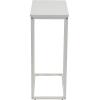 Household Essentials Jamestown C-Shaped for Accessiblity Side End Table Scandinavian White and White Metal(Scandinavian White)