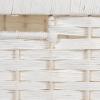 Household Essentials Woven 3 Drawer Chest with Cutout Handles(White)