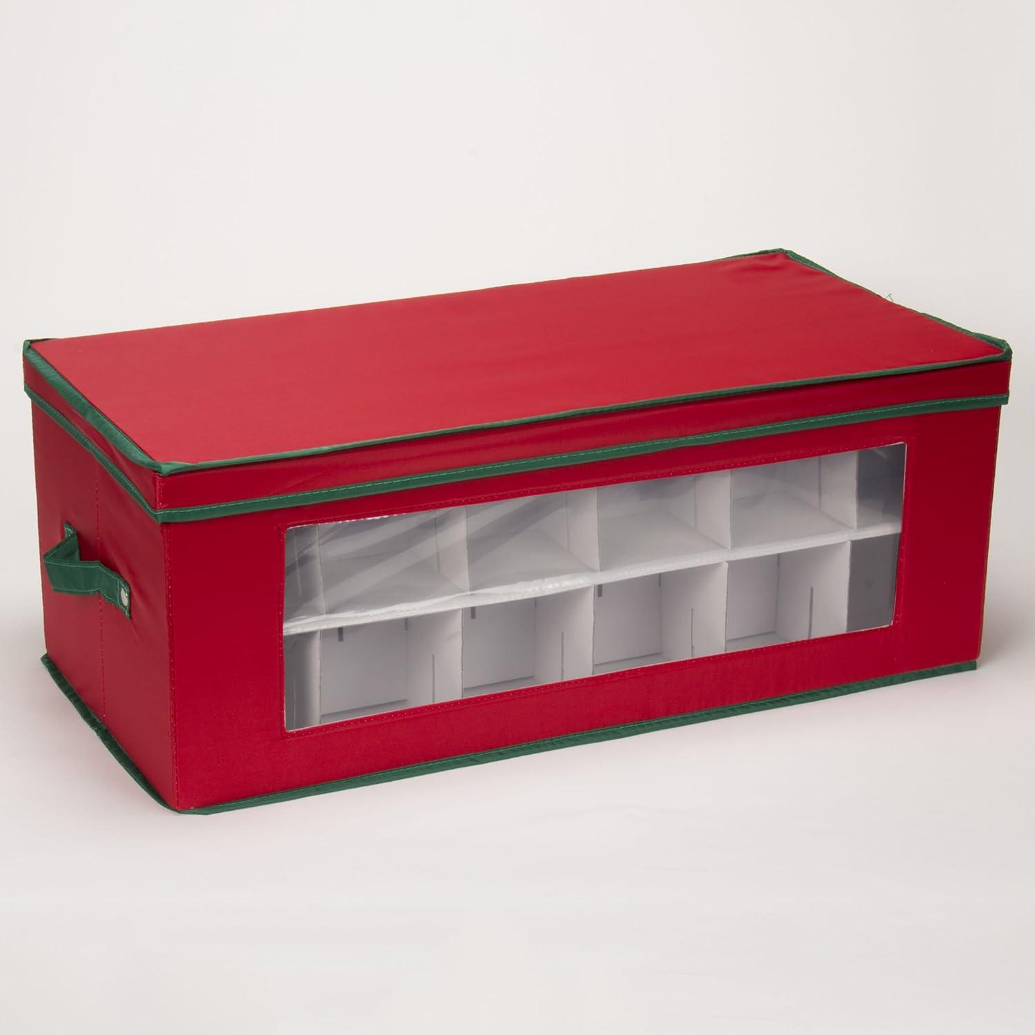 image:imageHousehold Essentials Christmas Wreath Storage Container 24 Inch Holiday Wreath Storage Box with Handles Sturdy Sides Keeps Wreaths Free of Dust and Pests in Storage36 Pocket