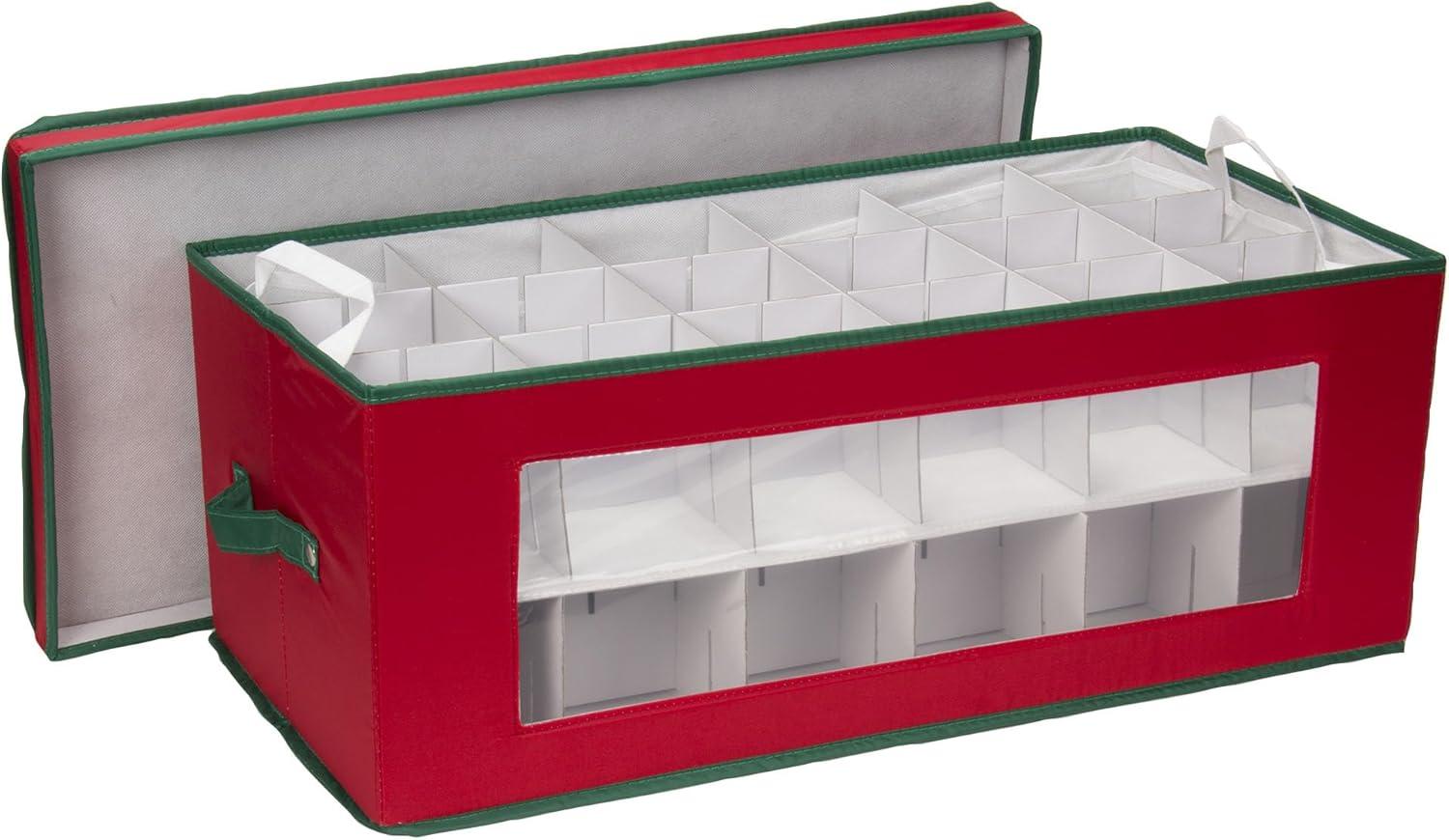 image:imageHousehold Essentials Christmas Wreath Storage Container 24 Inch Holiday Wreath Storage Box with Handles Sturdy Sides Keeps Wreaths Free of Dust and Pests in Storage36 Pocket