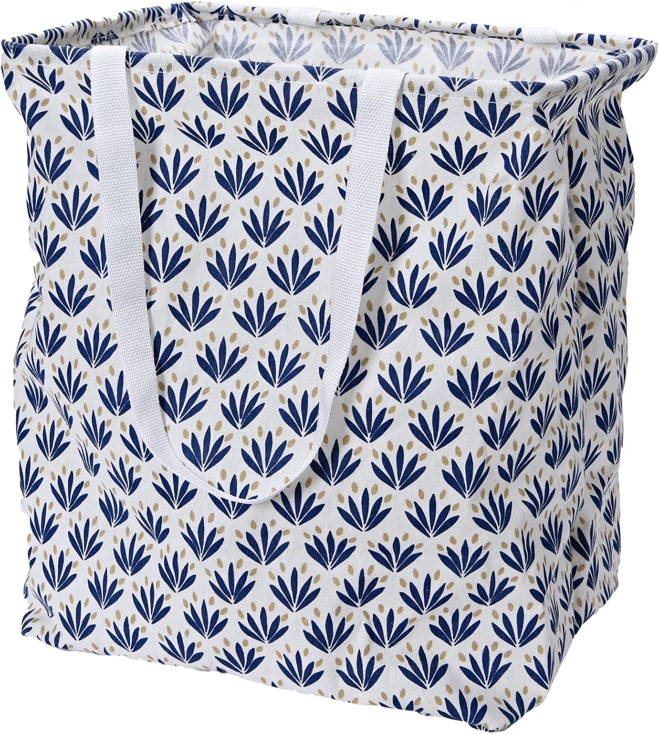 image:imageHousehold Essentials Krush Rectangular Laundry Bag with Handles Blue CactiBlue Cacti