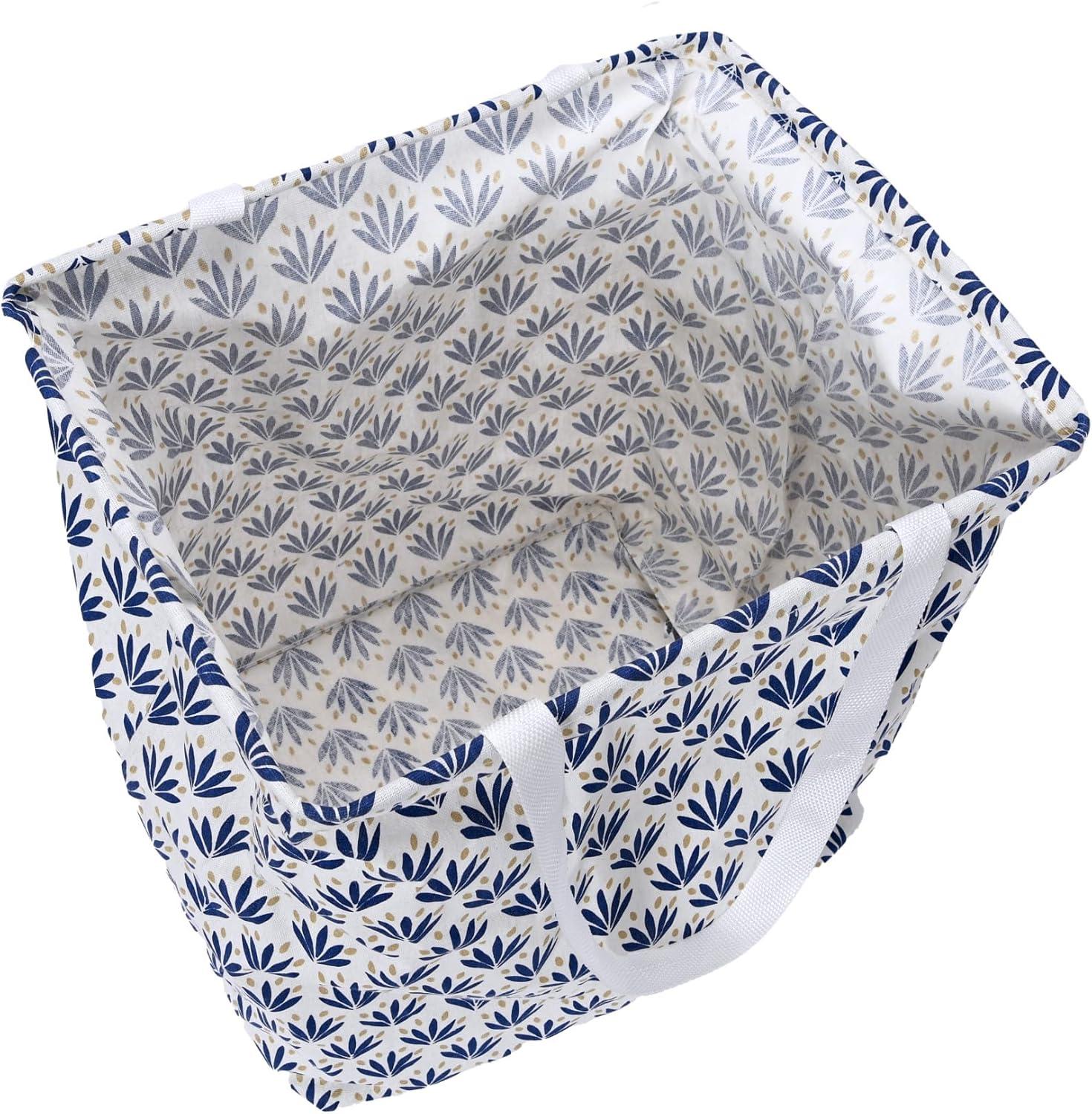 image:imageHousehold Essentials Krush Rectangular Laundry Bag with Handles Blue CactiBlue Cacti