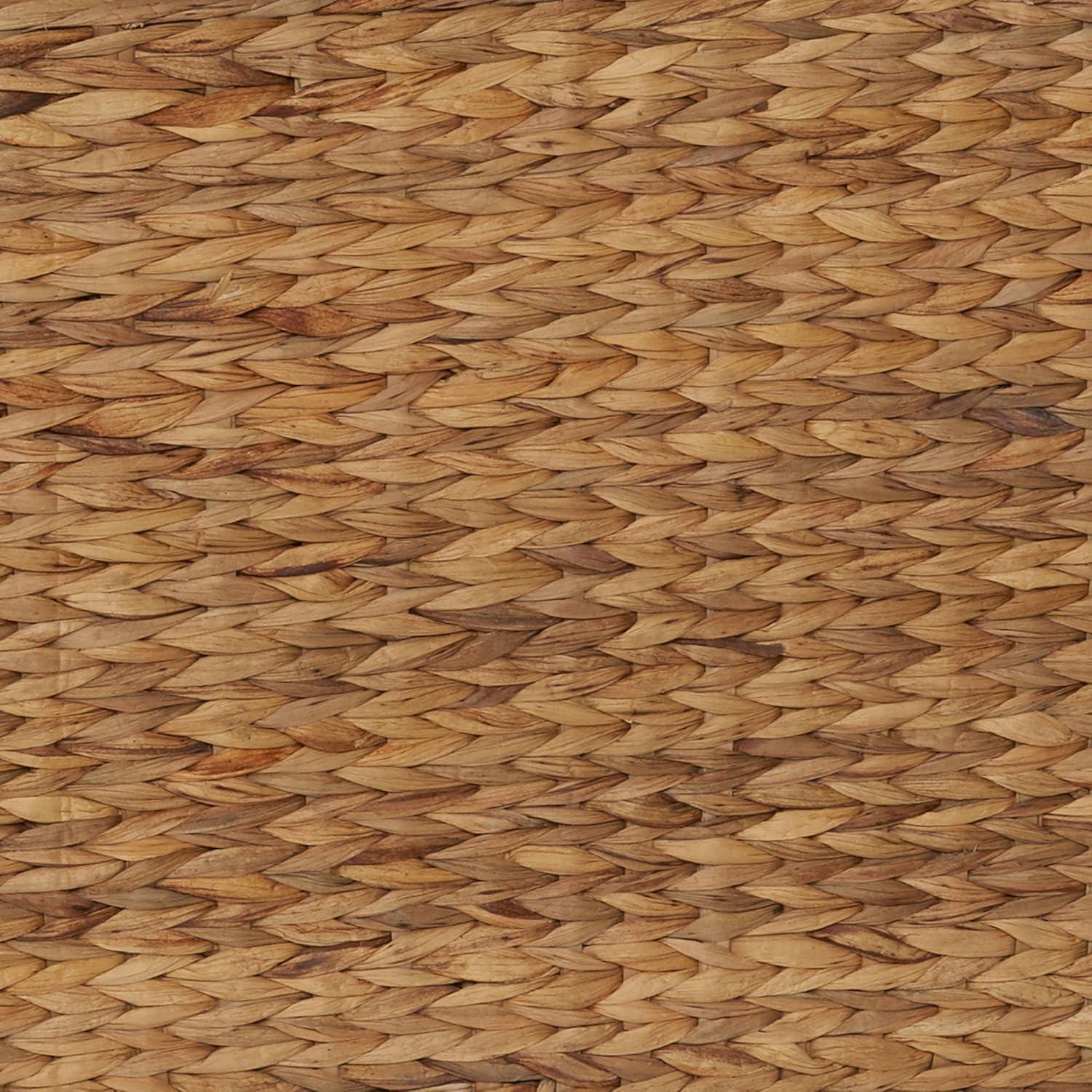 image:imageHousehold Essentials Large Curved Wicker Storage Chest with Liner Water Hyacinth NaturalNatural