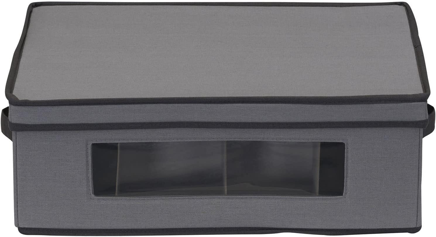 image:imageHousehold Essentials Mug and Tumbler Vision China Storage Box Chest GrayGrey