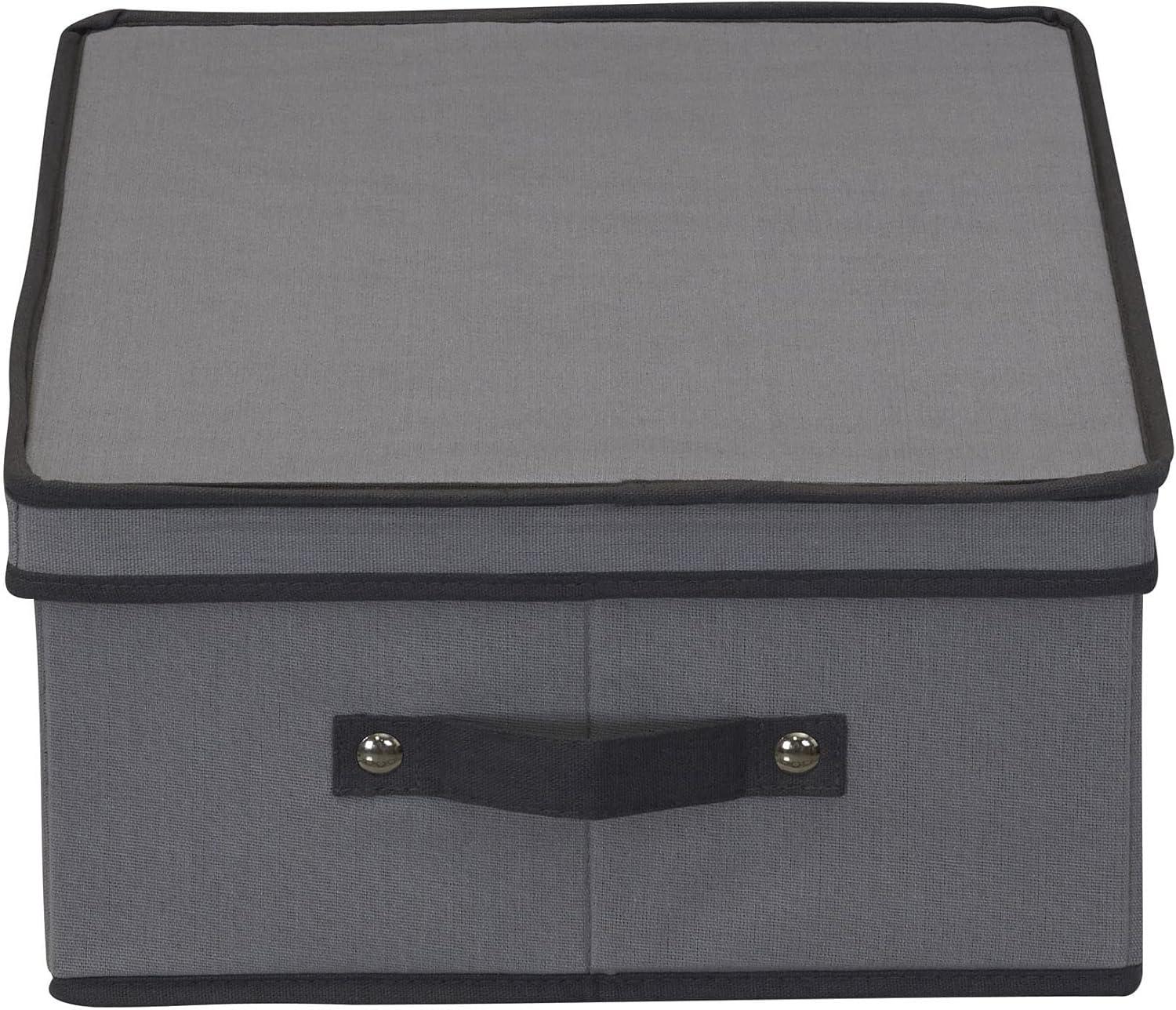image:imageHousehold Essentials Mug and Tumbler Vision China Storage Box Chest GrayGrey