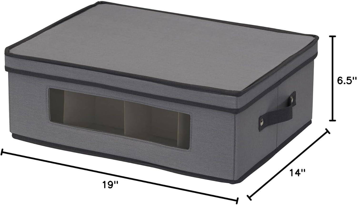 image:imageHousehold Essentials Mug and Tumbler Vision China Storage Box Chest GrayGrey