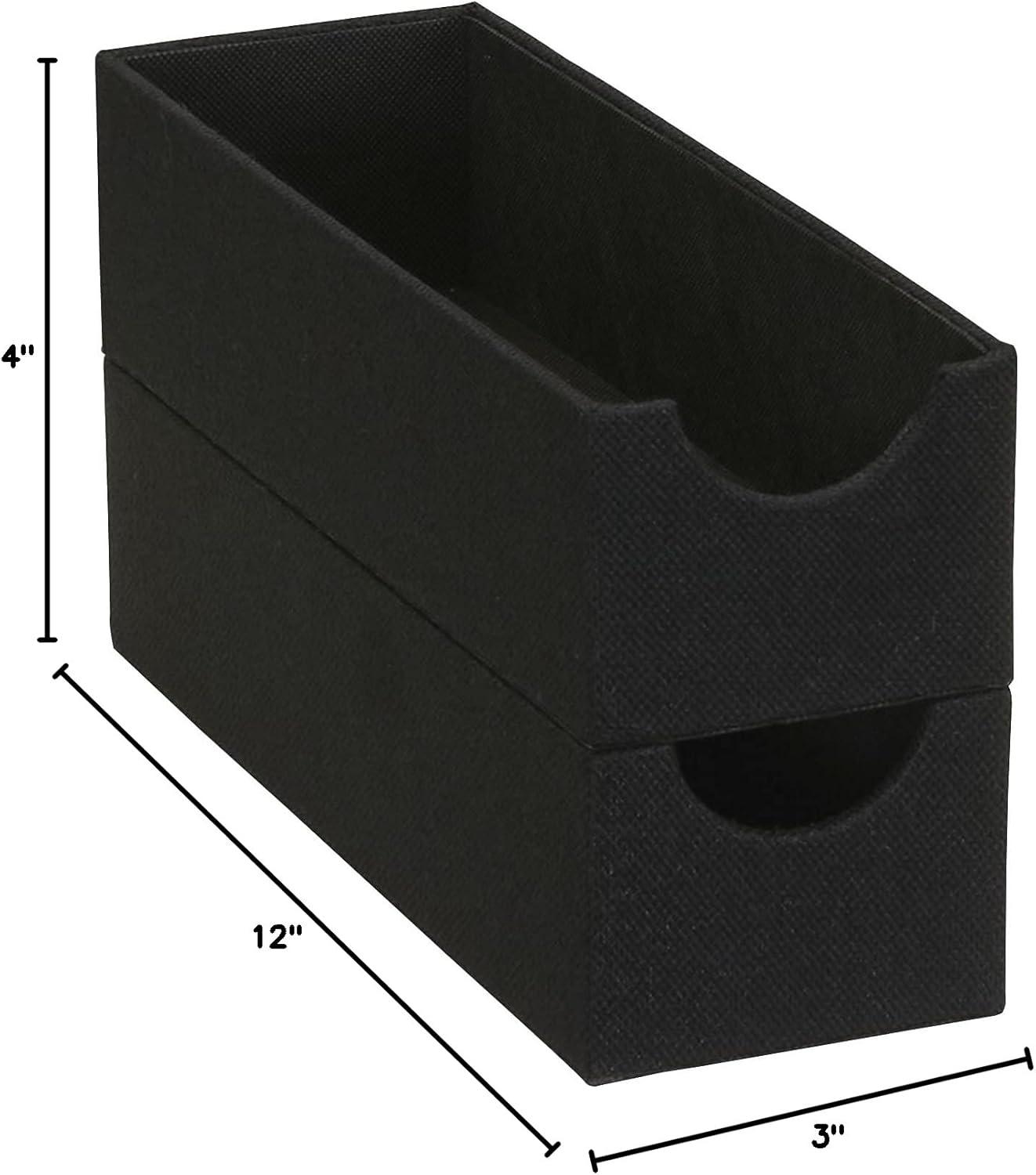 image:imageHousehold Essentials Narrow Organizer Tray 2 Pack GrayBlack