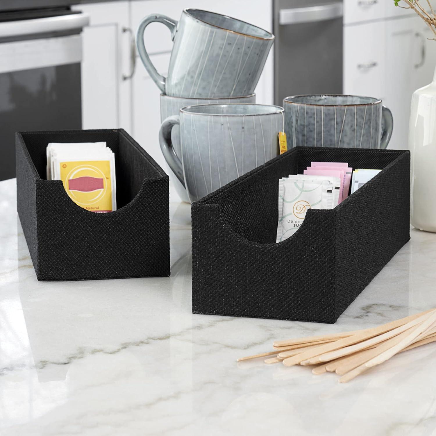 image:imageHousehold Essentials Narrow Organizer Tray 2 Pack GrayBlack