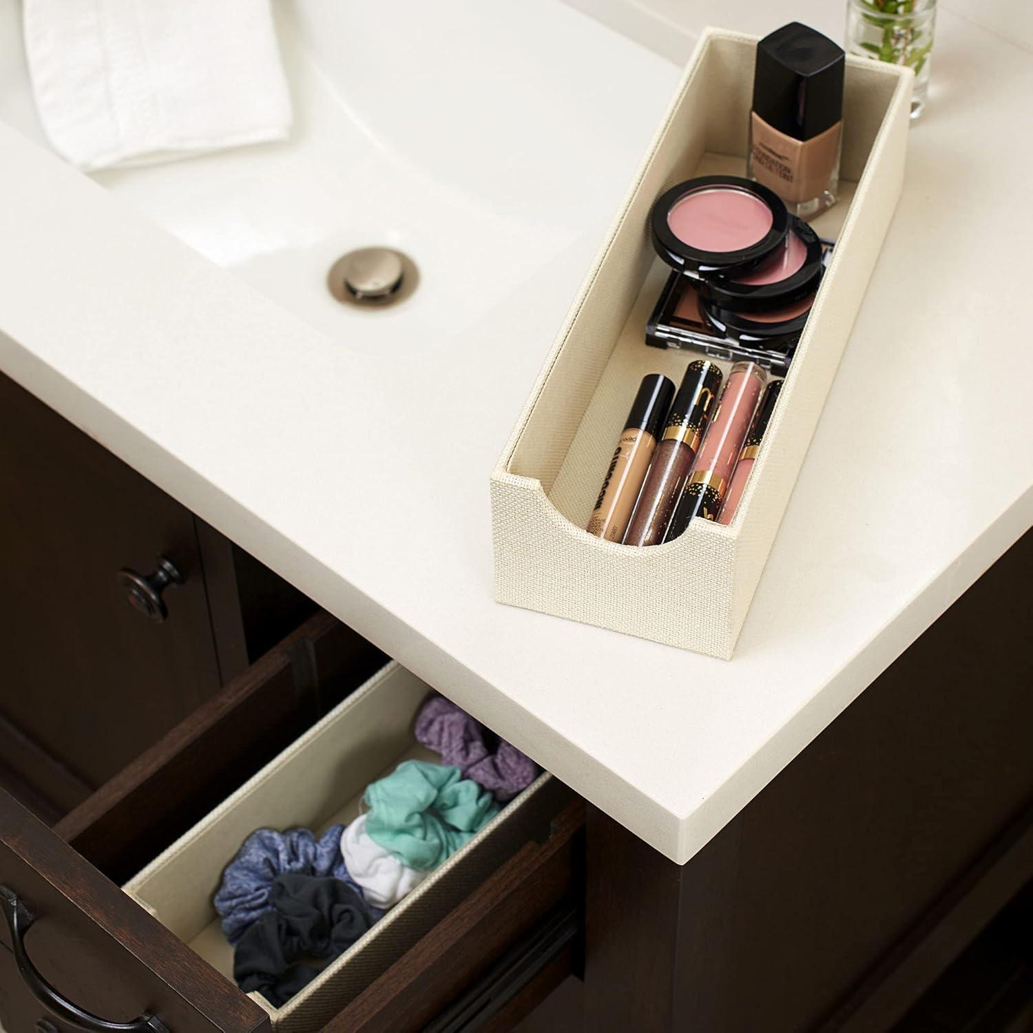 image:imageHousehold Essentials Narrow Organizer Tray 2 Pack GrayCream