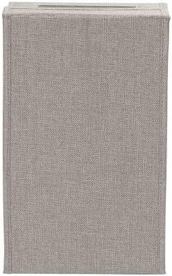 image:imageSmall Drop Front Shoe Box 2 Pack Shoe Organizer with Clear Front Panel Sturdy with Soft PolyBlended Linen Gray