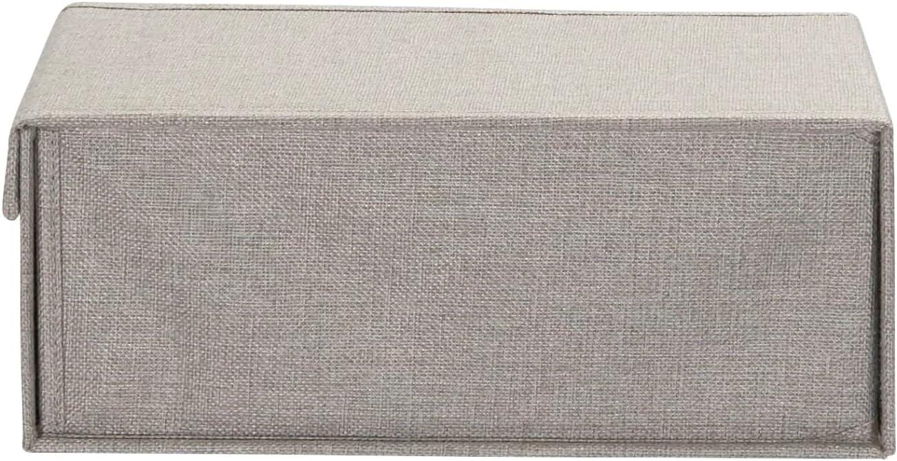 image:imageSmall Drop Front Shoe Box 2 Pack Shoe Organizer with Clear Front Panel Sturdy with Soft PolyBlended Linen Gray