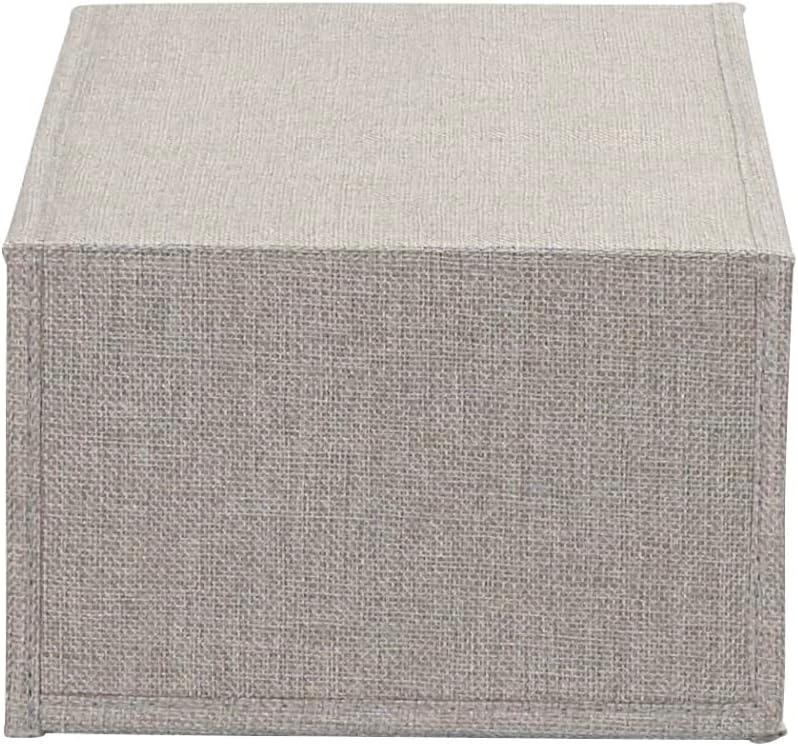 image:imageSmall Drop Front Shoe Box 2 Pack Shoe Organizer with Clear Front Panel Sturdy with Soft PolyBlended Linen Gray