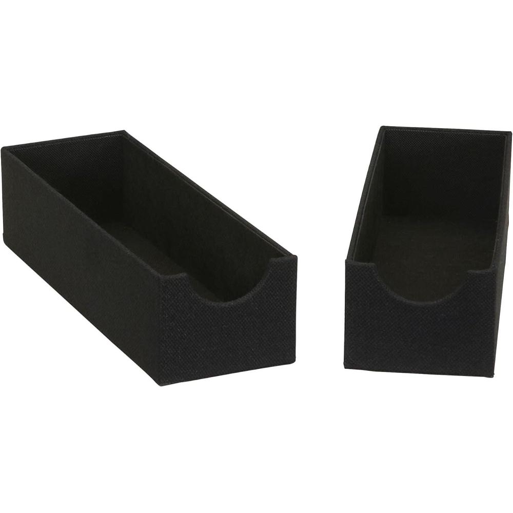 image:imageHousehold Essentials Narrow Organizer Tray 2 Pack GrayBlack