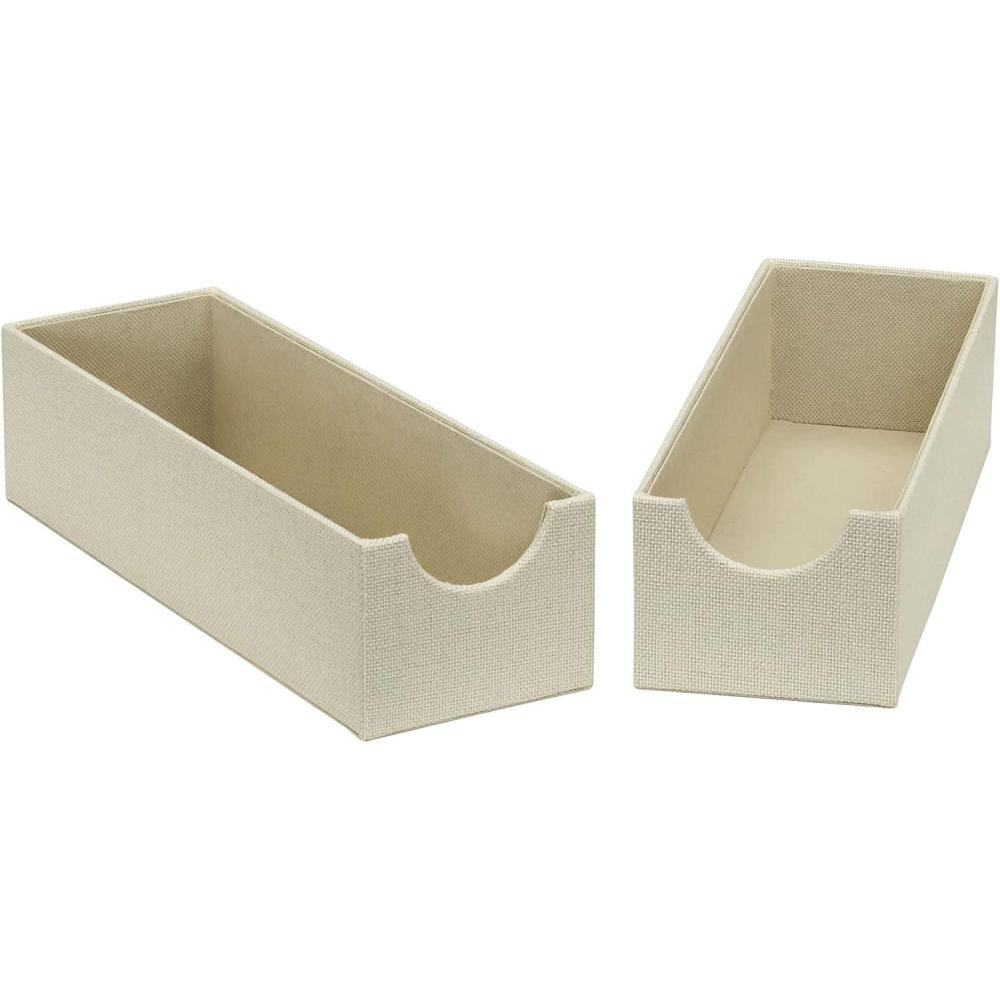 image:imageHousehold Essentials Narrow Organizer Tray 2 Pack GrayCream