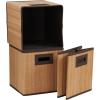 Household Essentials 3 Pack. Premium Fabric Storage Cubes(Bamboo Reed)