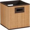 Household Essentials 3 Pack. Premium Fabric Storage Cubes(Bamboo Reed)
