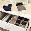 Household Essentials 3 Piece Drawer Organizers Starter Set, Customizable Inserts, Large Tray and 2 Small Trays, Graphite(Cream)