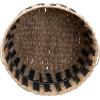 Household Essentials Cattail and Paper Pillar Basket, Natural and Black