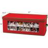 Household Essentials Christmas Wreath Storage Container, 24 Inch Holiday Wreath Storage Box with Handles, Sturdy Sides, Keeps Wreaths Free of Dust and Pests in Storage(36 Pocket)