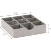 Household Essentials Drawer Organizer Tray 2 Pack, Gray(Silver)