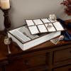 Household Essentials Flatware Storage Chest with Separate Serving Utensil Pouch | Natural Canvas with Brown Trim(Natural)