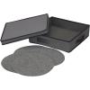 Household Essentials Holiday Charger Plate Storage Box, Holds 12 Charger Plates with Felt Protectors, Red Canvas with Green Trim(Grey)