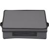 Household Essentials Holiday Charger Plate Storage Box, Holds 12 Charger Plates with Felt Protectors, Red Canvas with Green Trim(Grey)