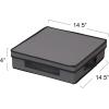 Household Essentials Holiday Charger Plate Storage Box, Holds 12 Charger Plates with Felt Protectors, Red Canvas with Green Trim(Grey)