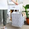 Household Essentials Krush Rectangular Laundry Bag with Handles, Blue Cacti(Blue Cacti)