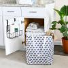 Household Essentials Krush Rectangular Laundry Bag with Handles, Blue Cacti(Blue Cacti)