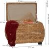 Household Essentials Large Curved Wicker Storage Chest with Liner | Water Hyacinth, Natural(Natural)