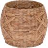 Household Essentials ML-4112 Hyacinth Round Floor Basket, X-Design, Brown